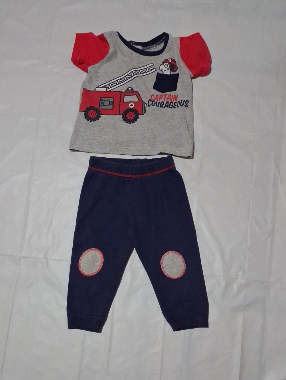 Kids' Fire Truck Matching Set - Red, Gray & Navy